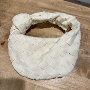White Woven Handbag